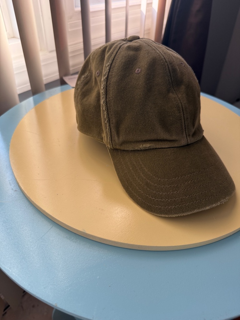 Yves Saint Laurent Olive Green Cotton Baseball Cap